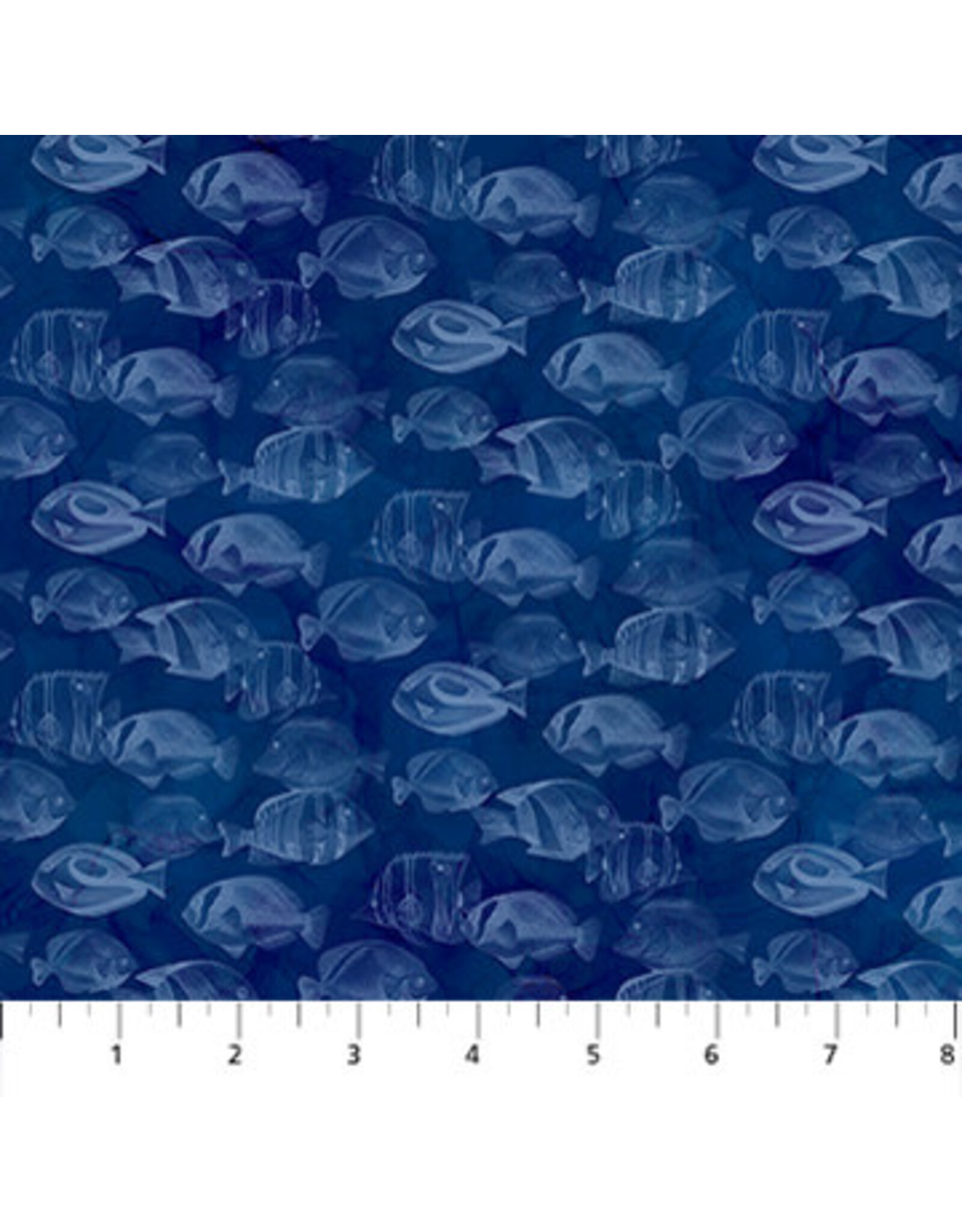 Northcott Deborah Edwards & Melanie Samra - Coral Reef - Fish Blender Navy - DP28884-48