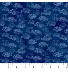 Northcott Coral Reef - Fish Blender Navy