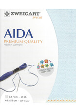 Zweigart Aida - 14 Count - IJsblauw Sparkle - 5169