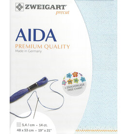 Zweigart Aida - 14 Count - IJsblauw Sparkle - 5169