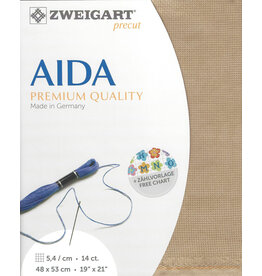 Zweigart Aida Vintage - 14 Count - Mocha - 3009