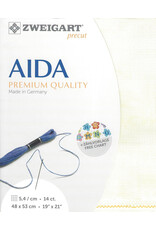 Zweigart Aida Vintage - 14 Count - Creme - 1019