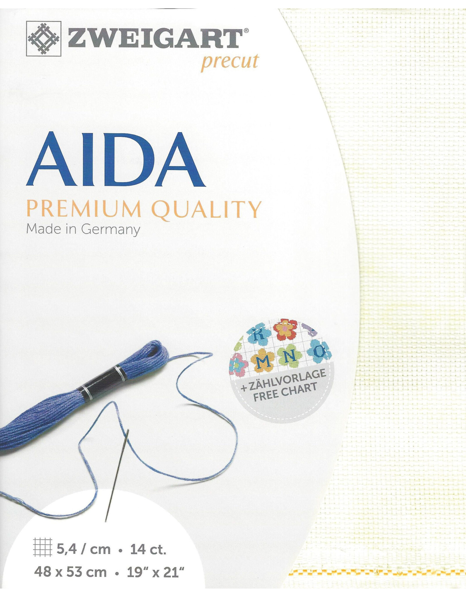 Zweigart Aida Vintage - 14 Count - Creme - 1019