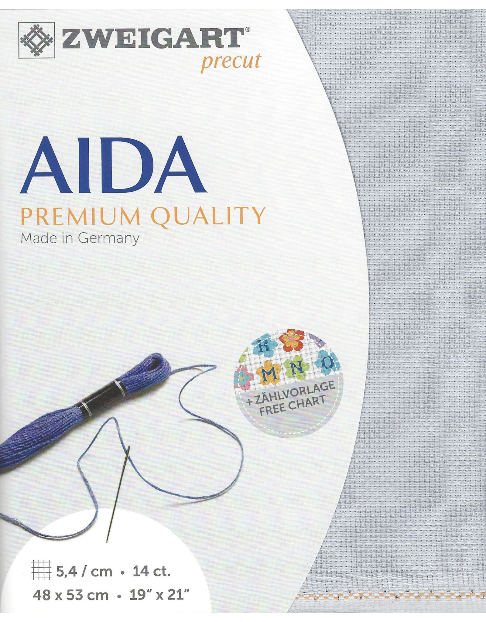 Zweigart Aida - 14 Count - Grijs - 713