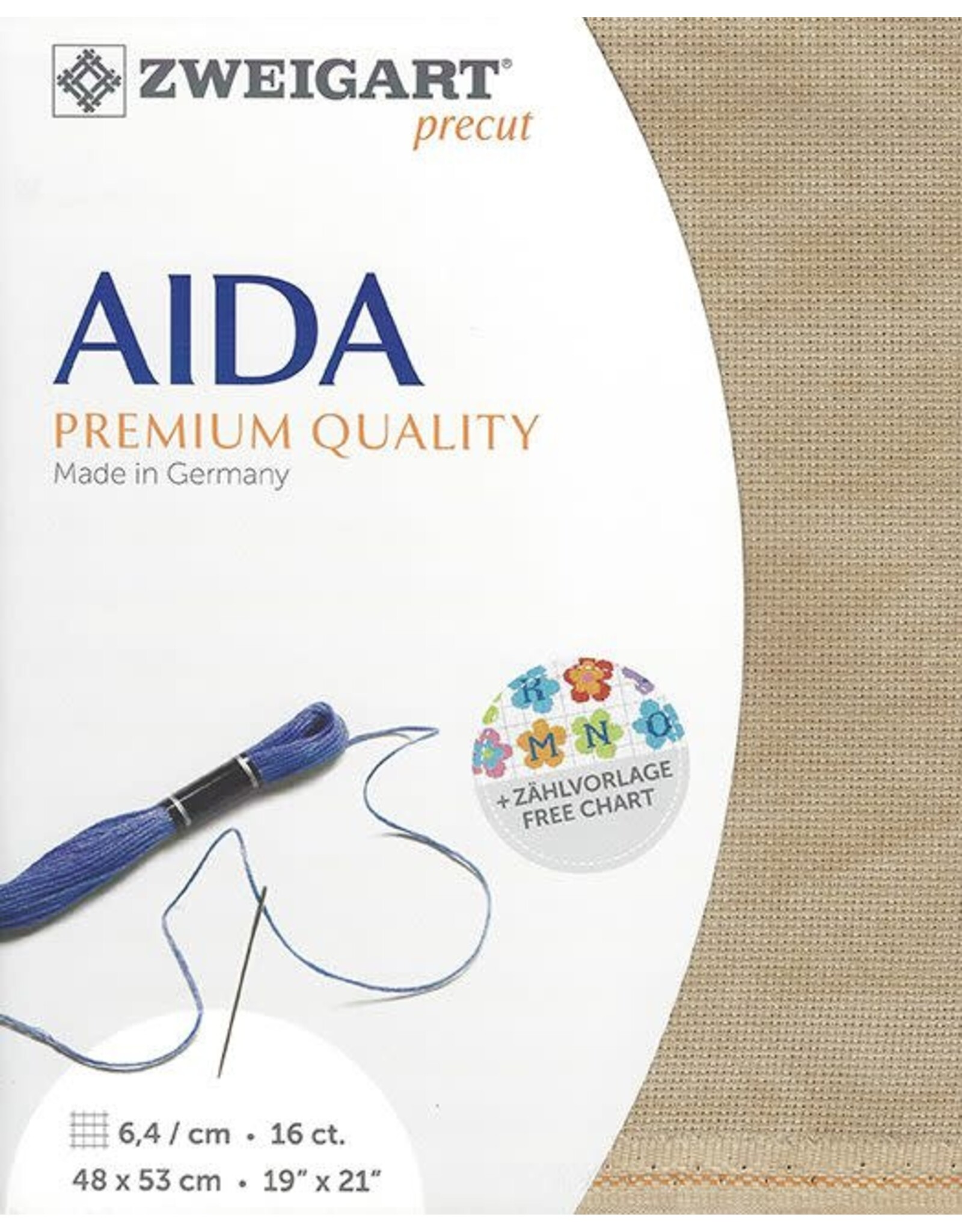 Zweigart Aida Vintage - 16 Count - Mocha - 3009