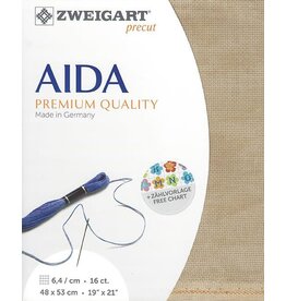 Zweigart Aida Vintage - 16 Count - Mocha - 3009
