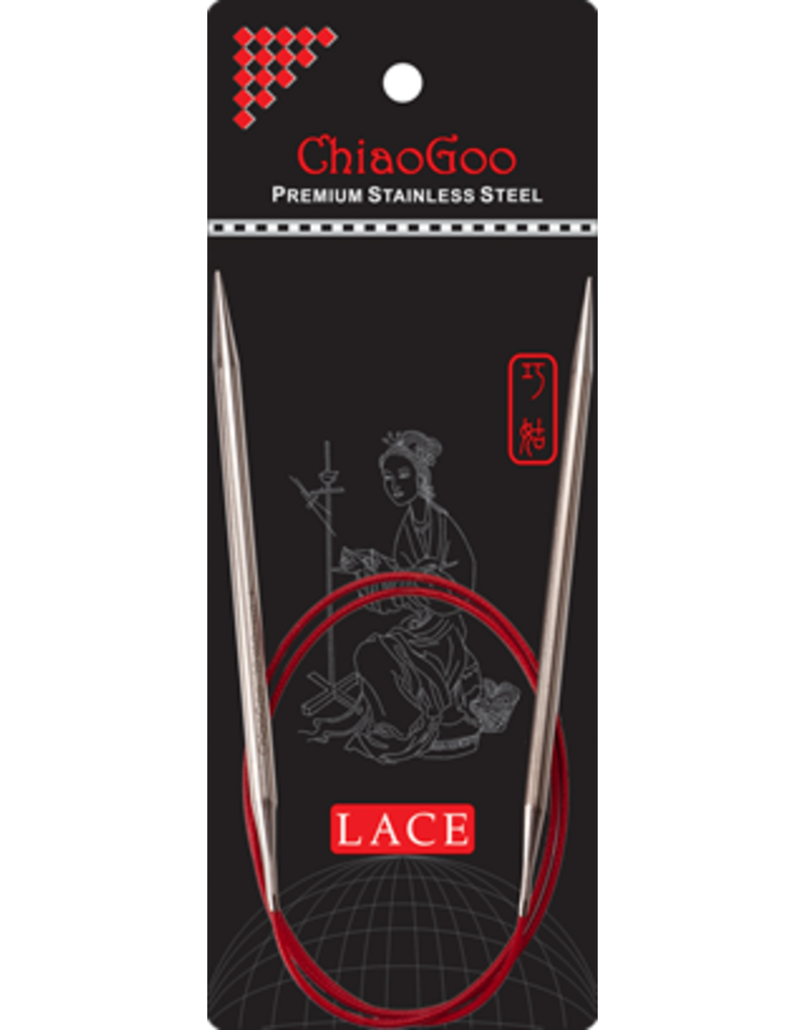ChiaoGoo ChiaoGoo - Circular Knitting Needle -  Red Lace - 80 cm - 3.75