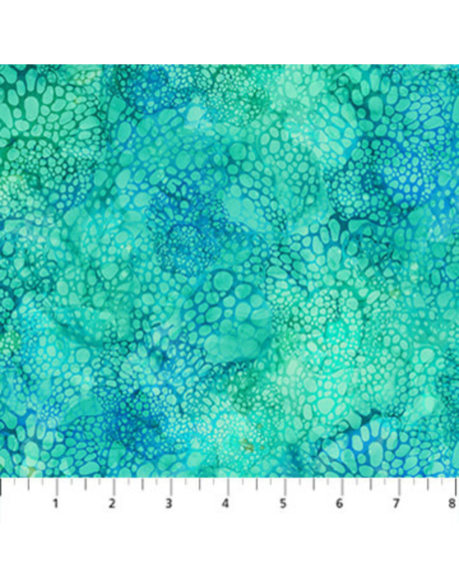 Northcott Coral Reef - Bubbles Turquoise coupon (± 30 x 110 cm)