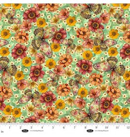 Blank Quilting Enchanted Canopy - Butterflies with Flowers