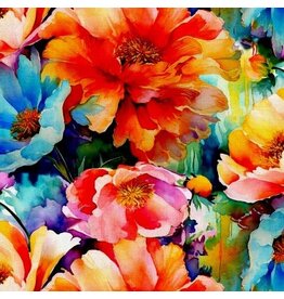 3 Wishes Fabric Spring into Beauty - Peony Pop Multi coupon (± 41 x 110 cm)