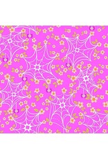 Andover KP Creates - Ghostly Garden - Web and Bloom Pink - A-10198-E
