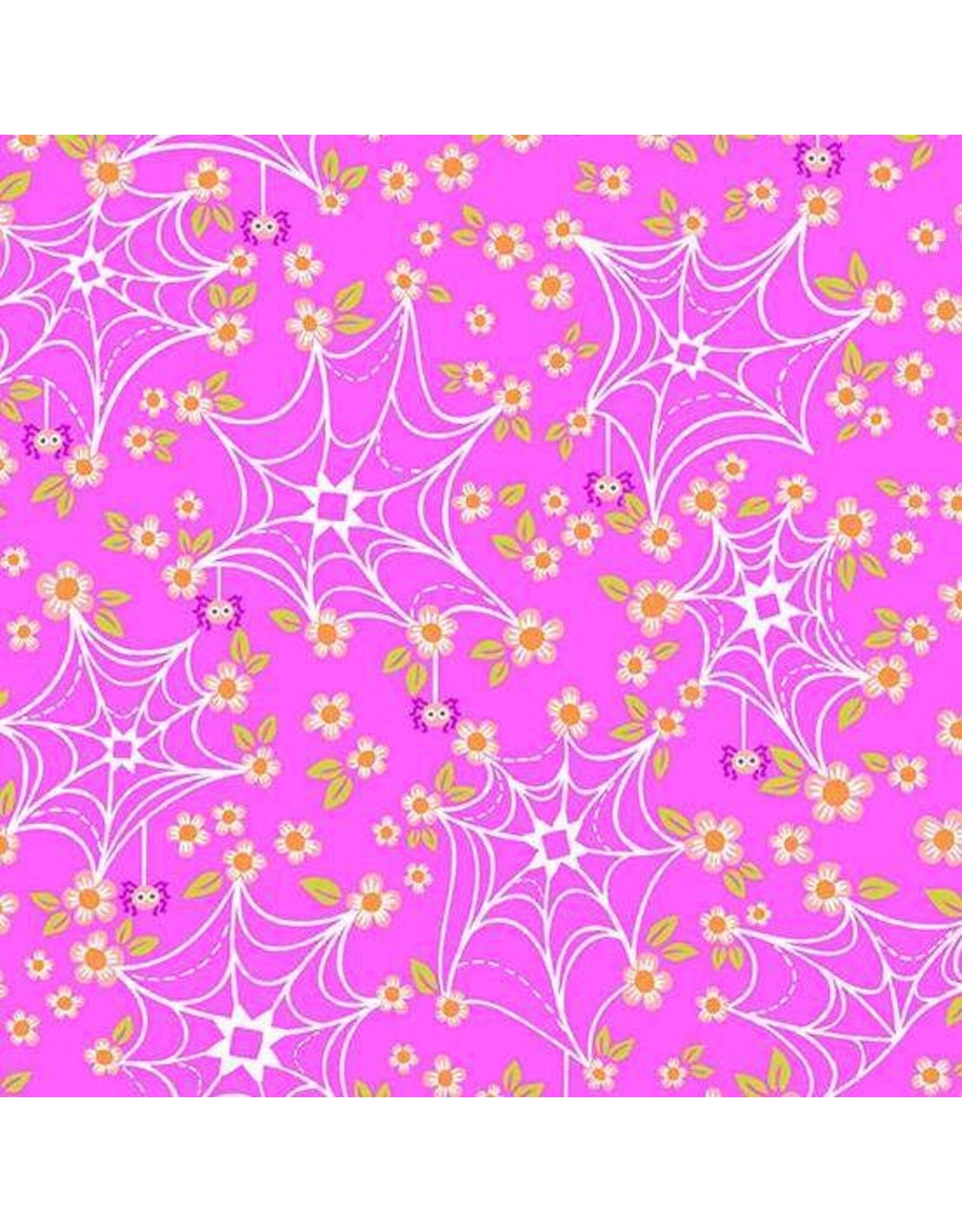 Andover KP Creates - Ghostly Garden - Web and Bloom Pink - A-10198-E