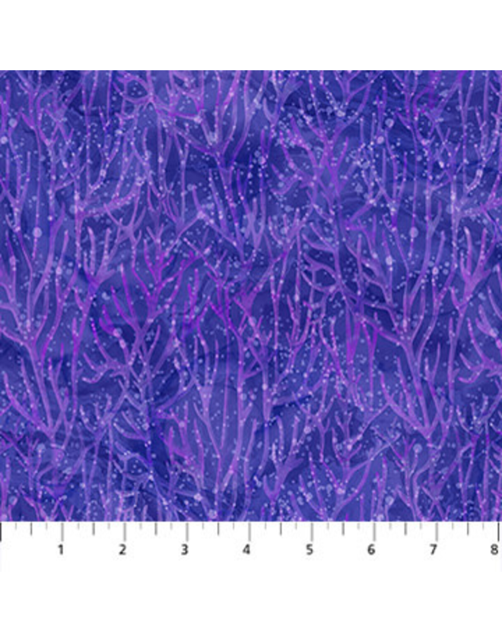 Northcott Coral Reef - Tonal Coral Purple coupon (± 32 x 110 cm)