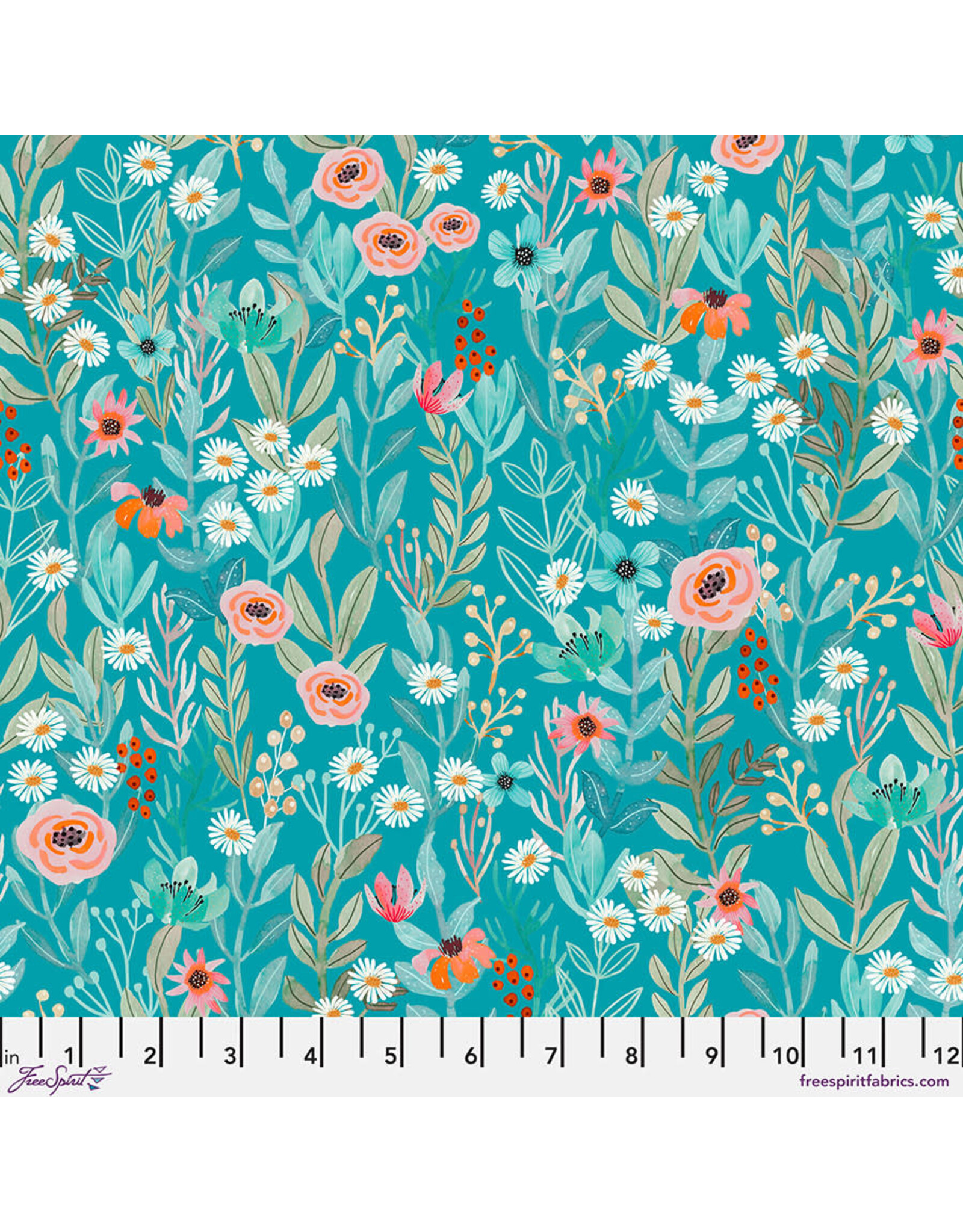 FreeSpirit Floral Fiesta - Son Vida Vibrant - Jade