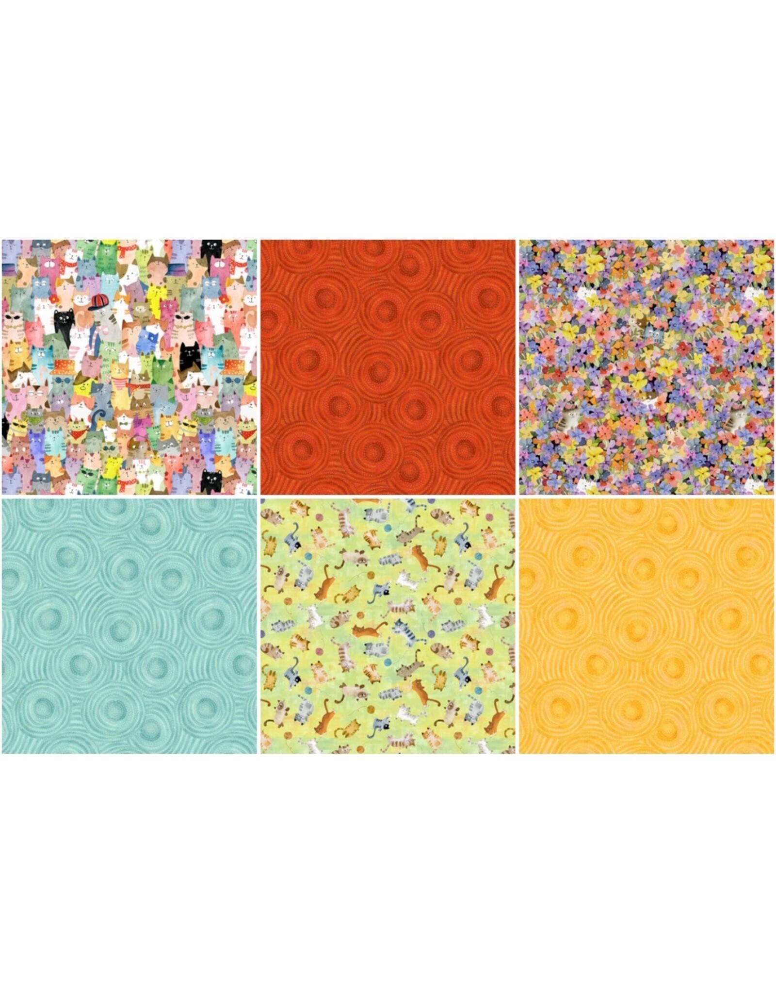 Windham Windham Fabrics - Cats Around Town - Fat Quarter Bundle