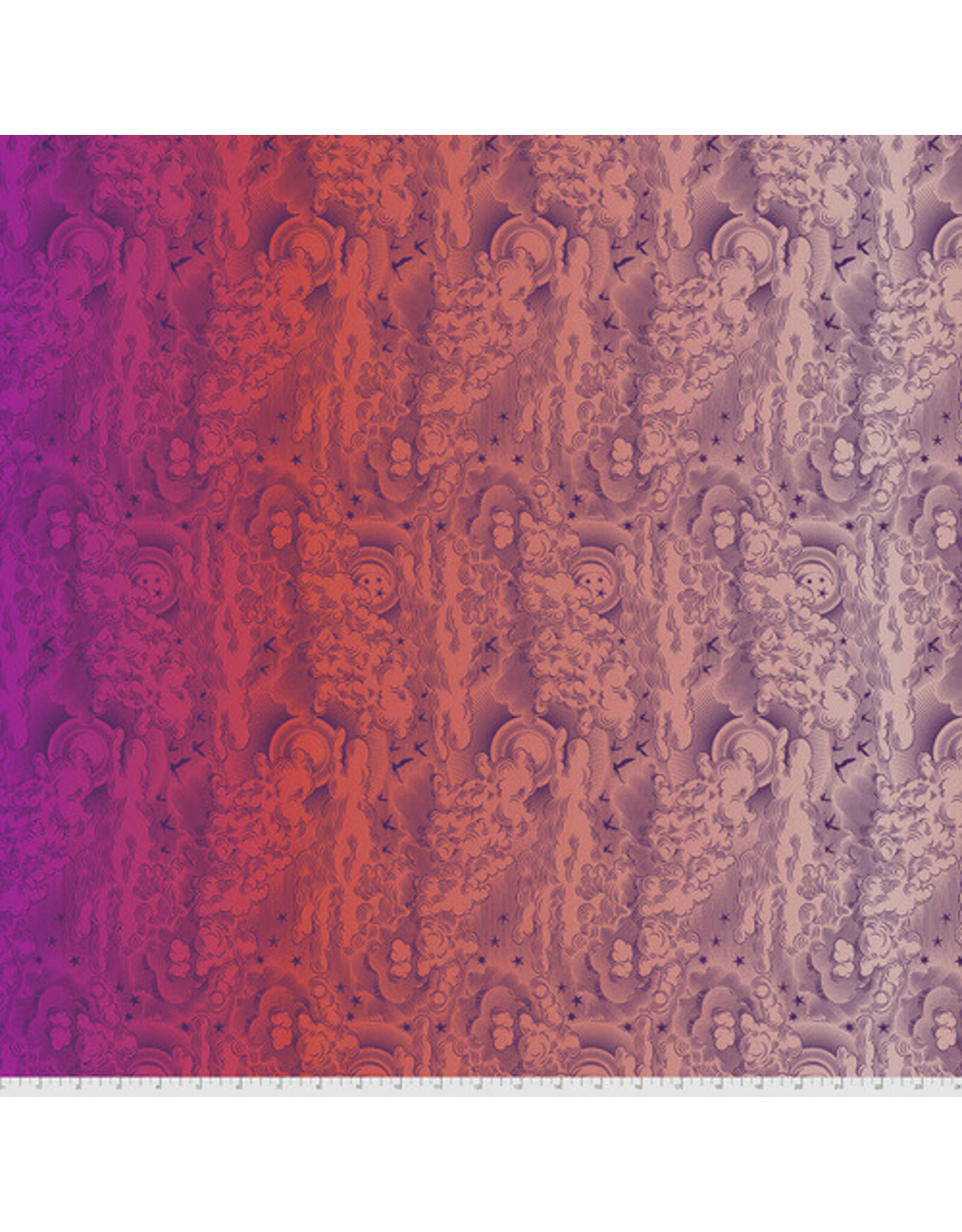 FreeSpirit Daydreamer - Little Fluffy Clouds Dragonfruit coupon (± 48 x 110 cm)