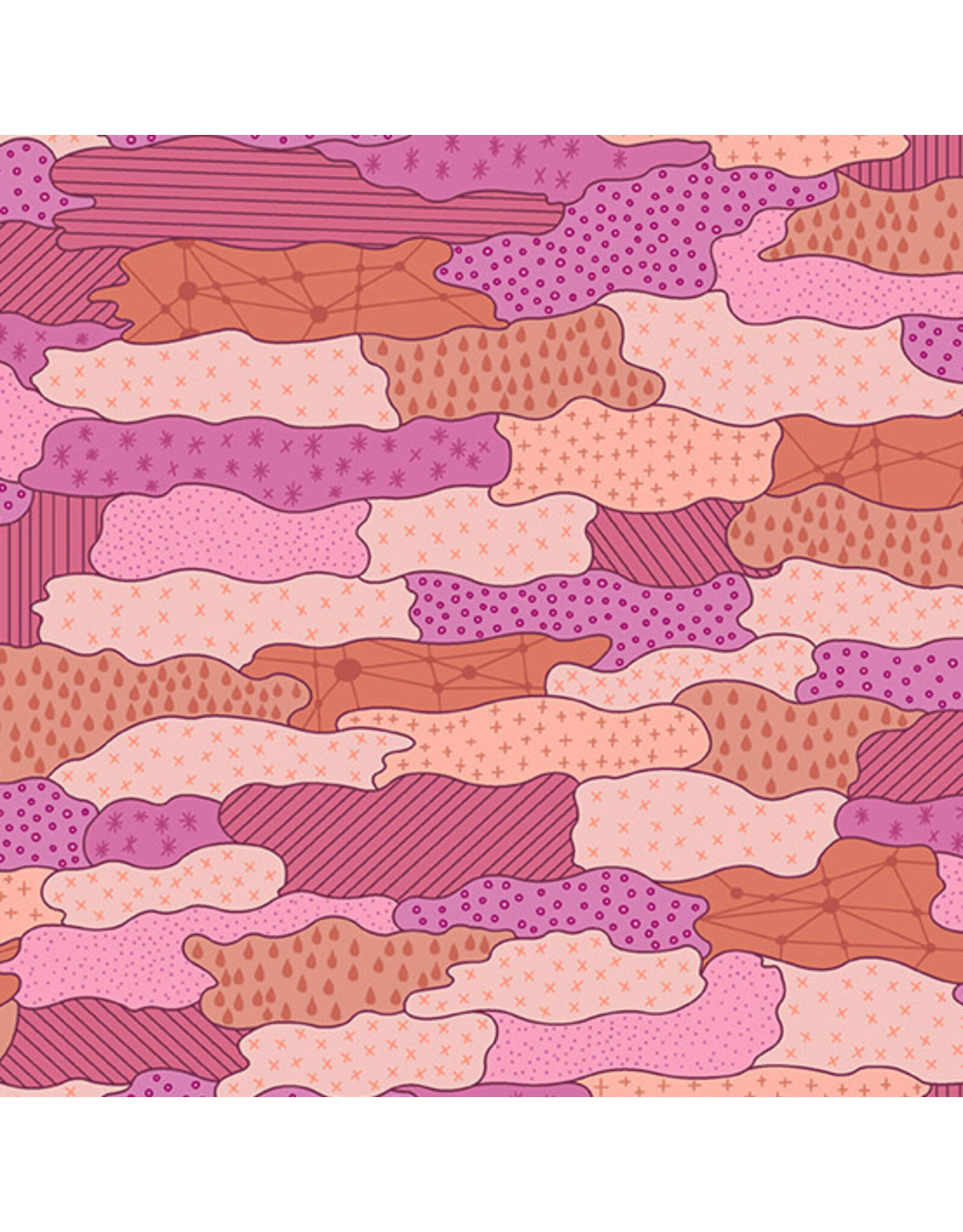 Andover Skygazing - Quilted Cloud Cotton Candy coupon (± 56 x 110 cm)
