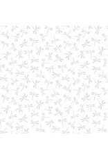 Blank Quilting Morning Mist - Dragonflies White on White coupon (± 45 x 110 cm)