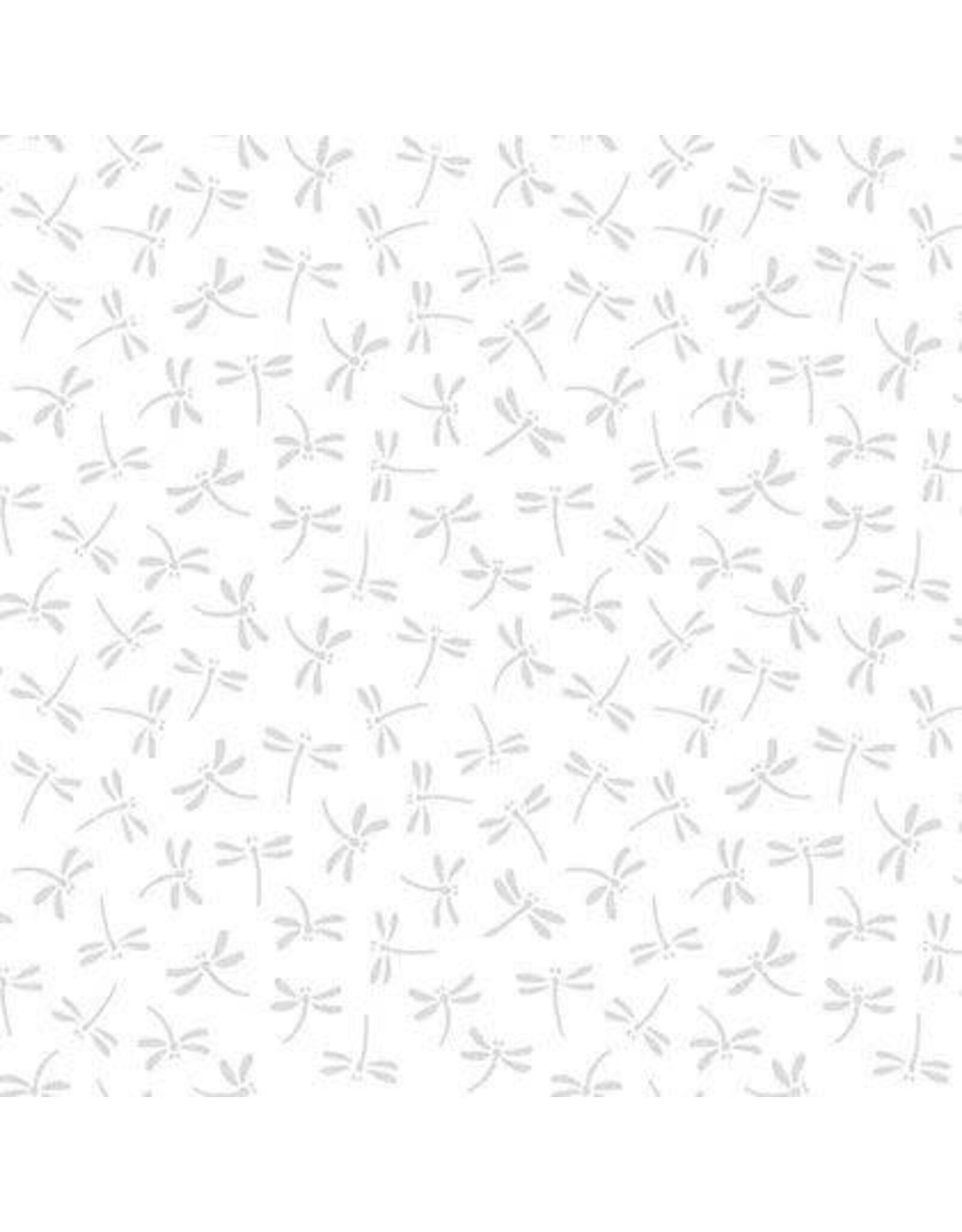 Blank Quilting Morning Mist - Dragonflies White on White coupon (± 45 x 110 cm)