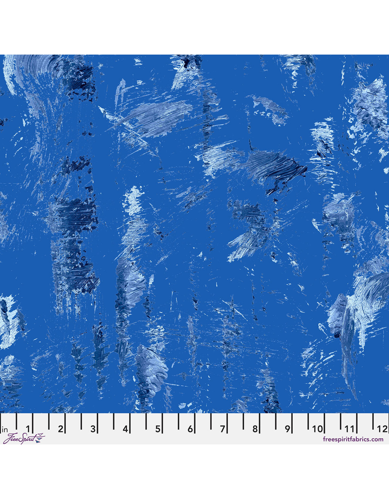 FreeSpirit Giucy Giuce - Hue - Brushstrokes - Trueblue - PWGG017.TRUEBLUE