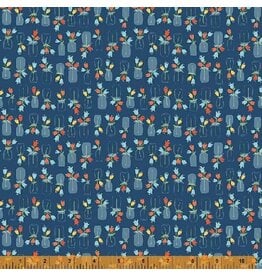 Windham Forget-Me-Not - Flower Jars Navy coupon (± 49 x 110 cm)