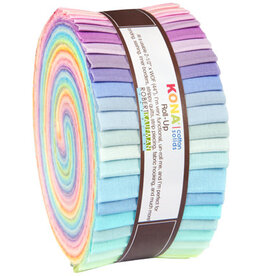 Robert Kaufman 2-1/2in Strips Roll Up - Kona Solids New Pastel Palette