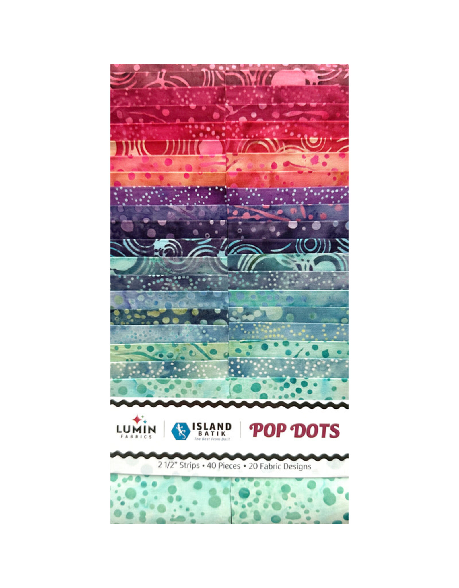Lumin Fabrics Island Batiks - Pop Dots - Strip Pack 2,5 inch