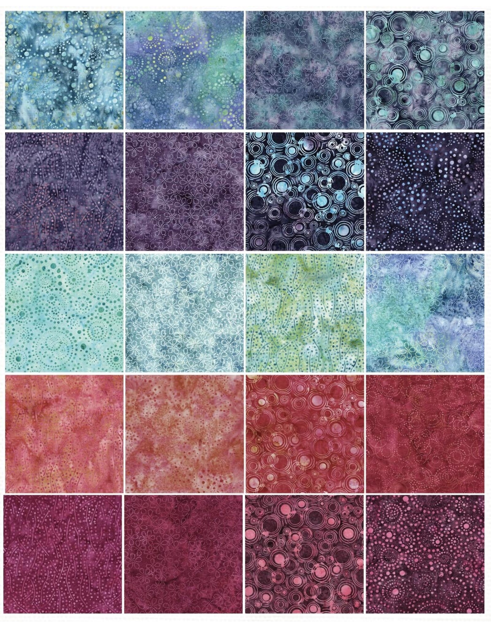 Lumin Fabrics Island Batiks - Pop Dots - Strip Pack 2,5 inch