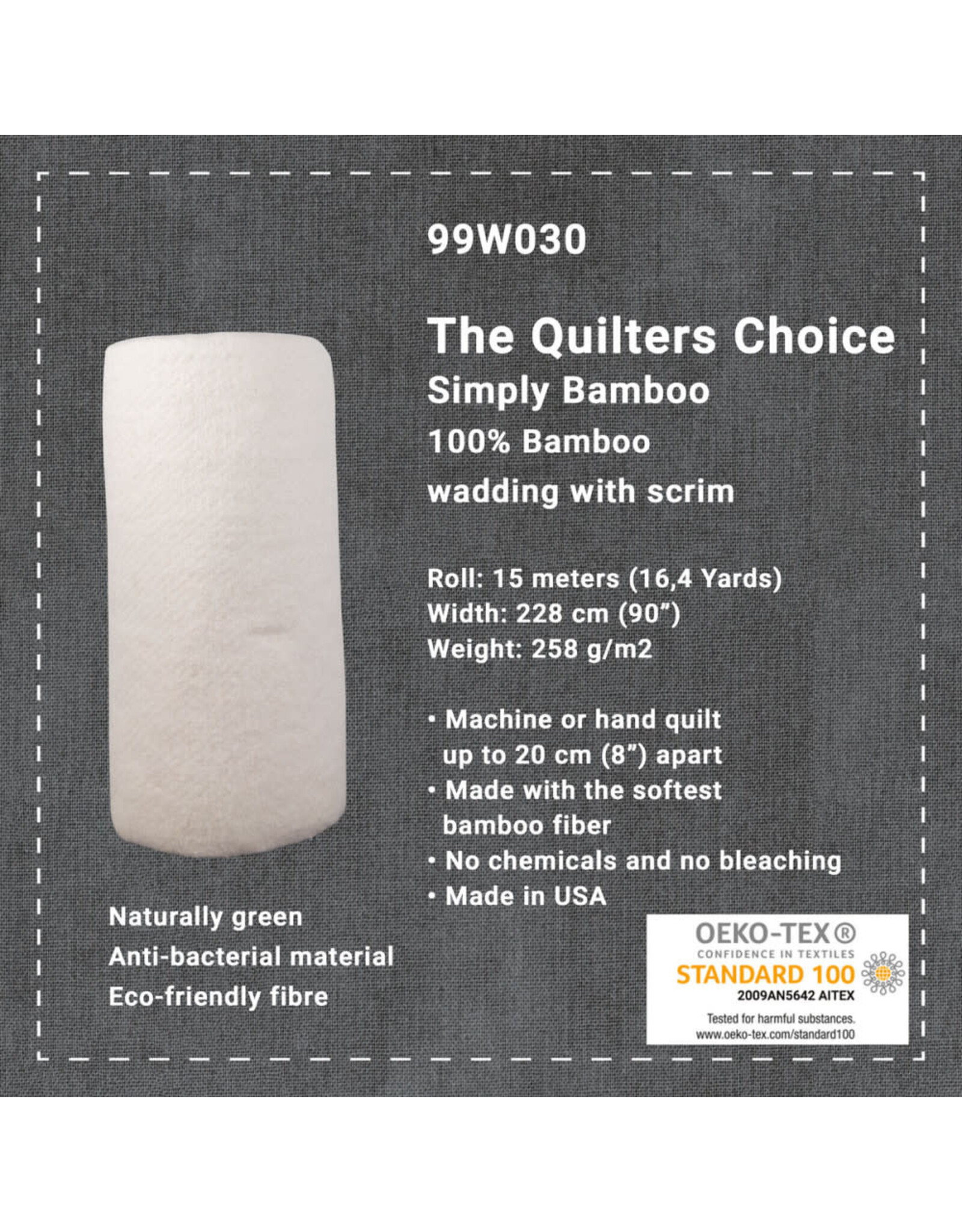 Stof Fabrics The Quilters Choice - Simply Bamboo - COUPON - 160 x  228 cm