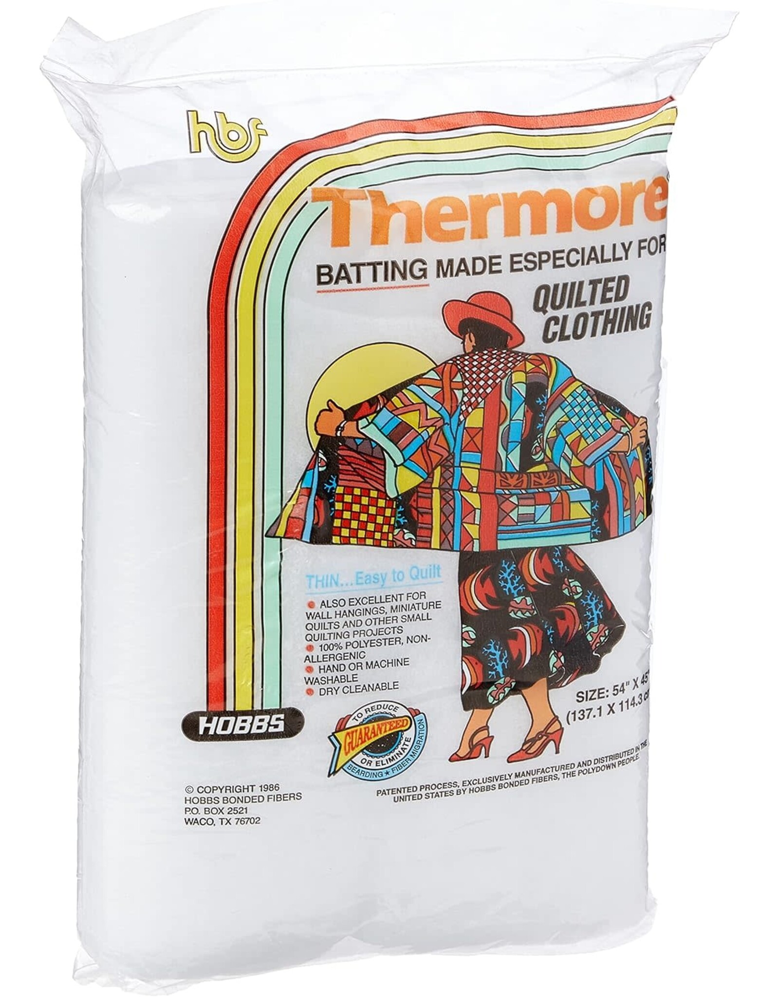 Hobbs Hobbs - Thermore - Poly Batting - 54 x 45 inch