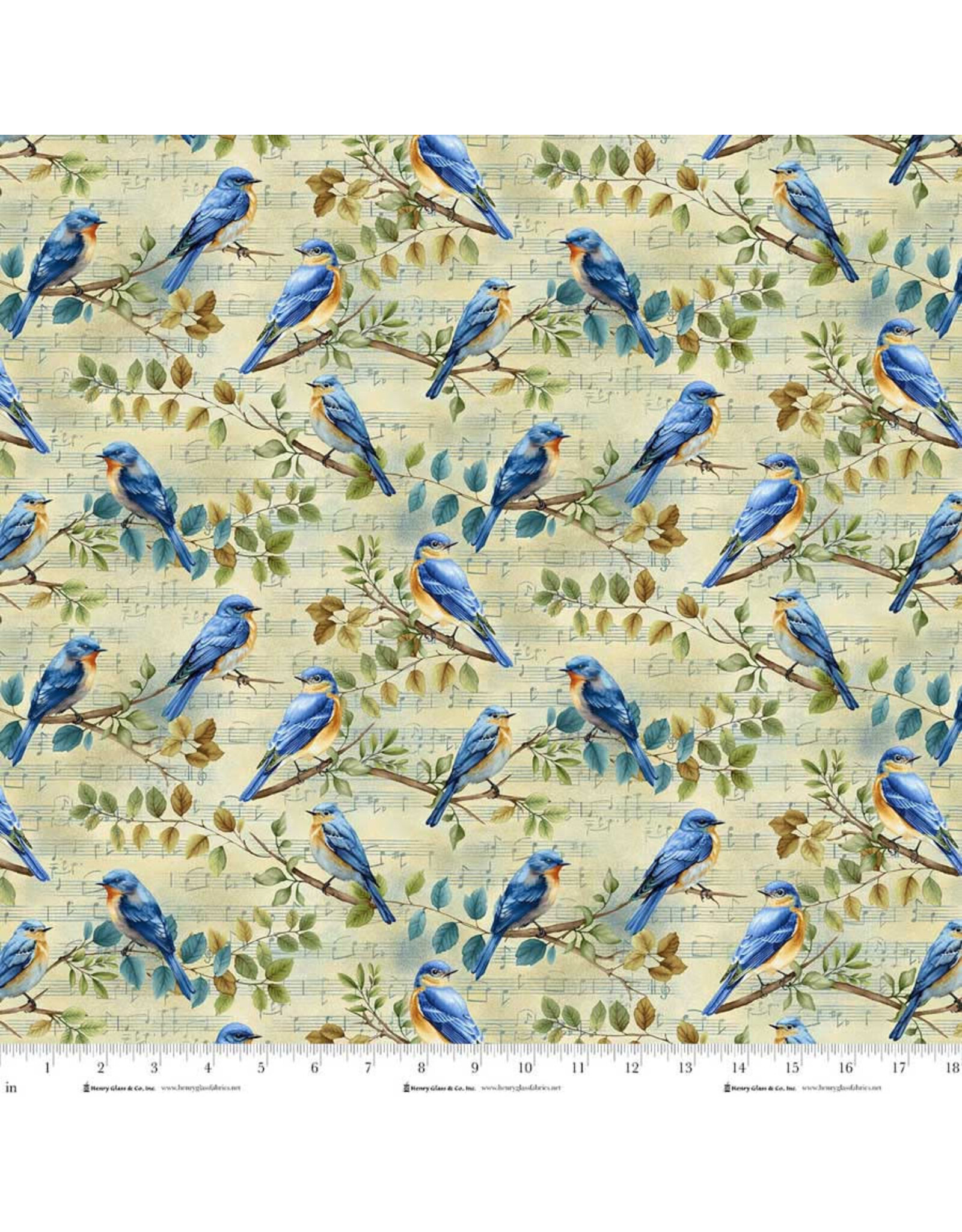 Henry Glass Henry Glass - Awakenings - Bird Song Pale Blue - 3528-17