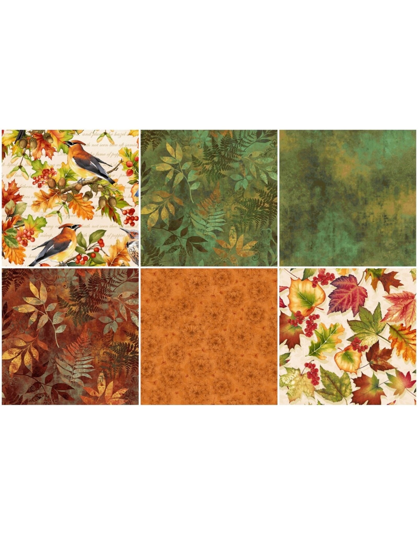 Henry Glass Henry Glass - Jan Mott - Oak & Berries - Fat Quarter Pakket