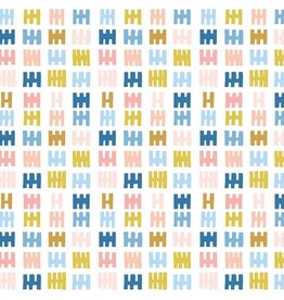 Figo Rollakan - Flat Weave in White Multi coupon (± 51 x 110 cm)