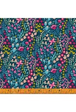 Windham Eden - Flower Blanket Dark Blue coupon (± 65 x 110 cm)