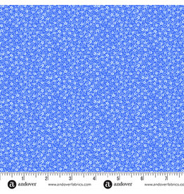 Makower UK Country Cuttings - Starflower Blue coupon (± 49 x 110 cm)