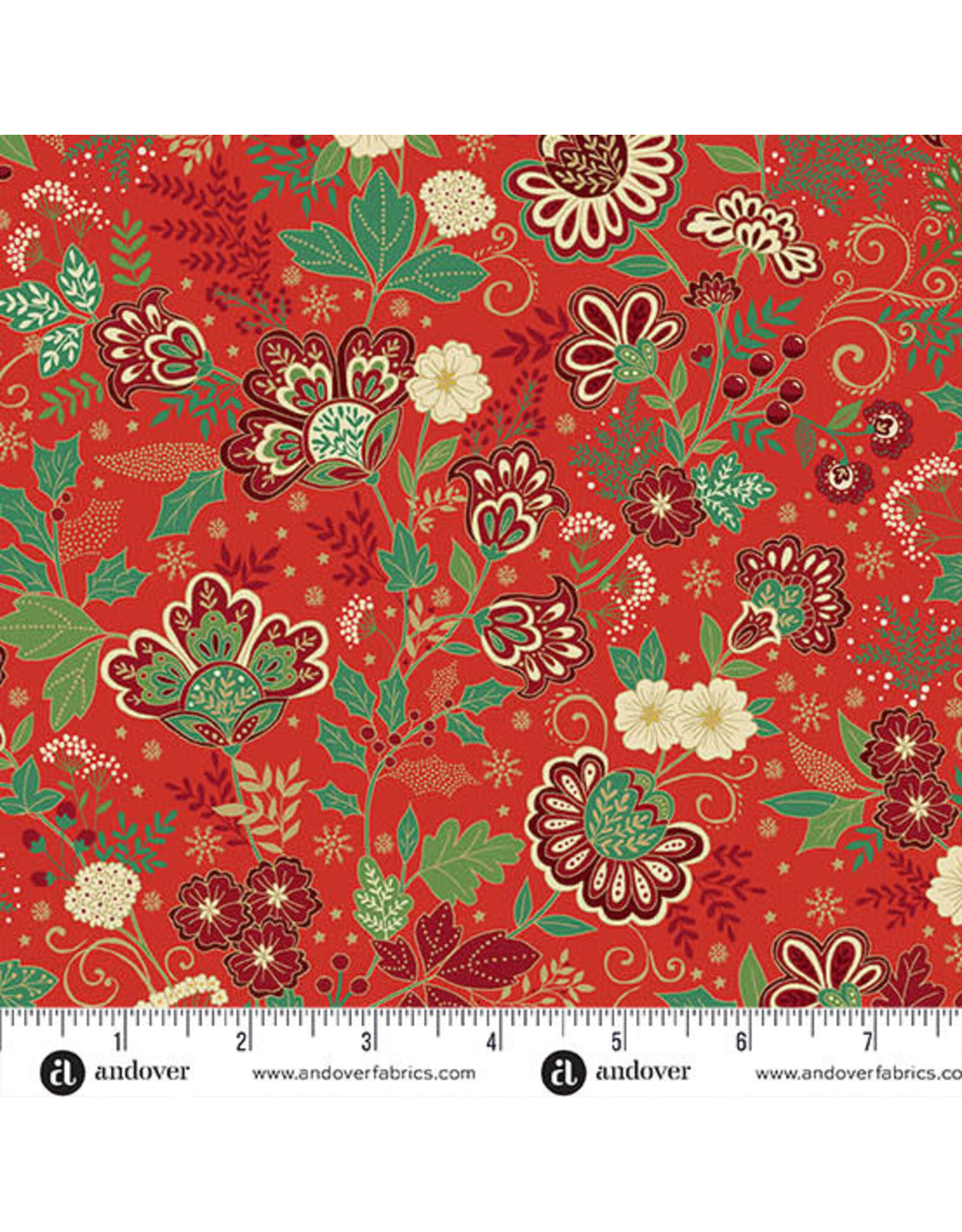 Makower UK Adorn - Bloom Red