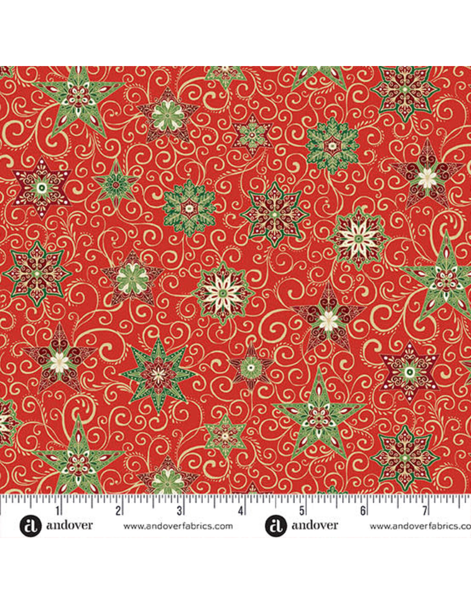 Makower UK Adorn - Star Red