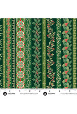 Makower UK Adorn - Garland Stripe Green