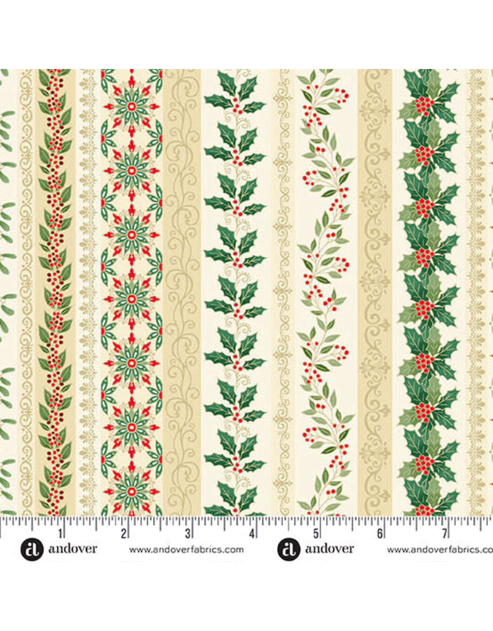 Makower UK Adorn - Garland Stripe Cream