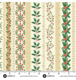 Makower UK Adorn - Garland Stripe Cream