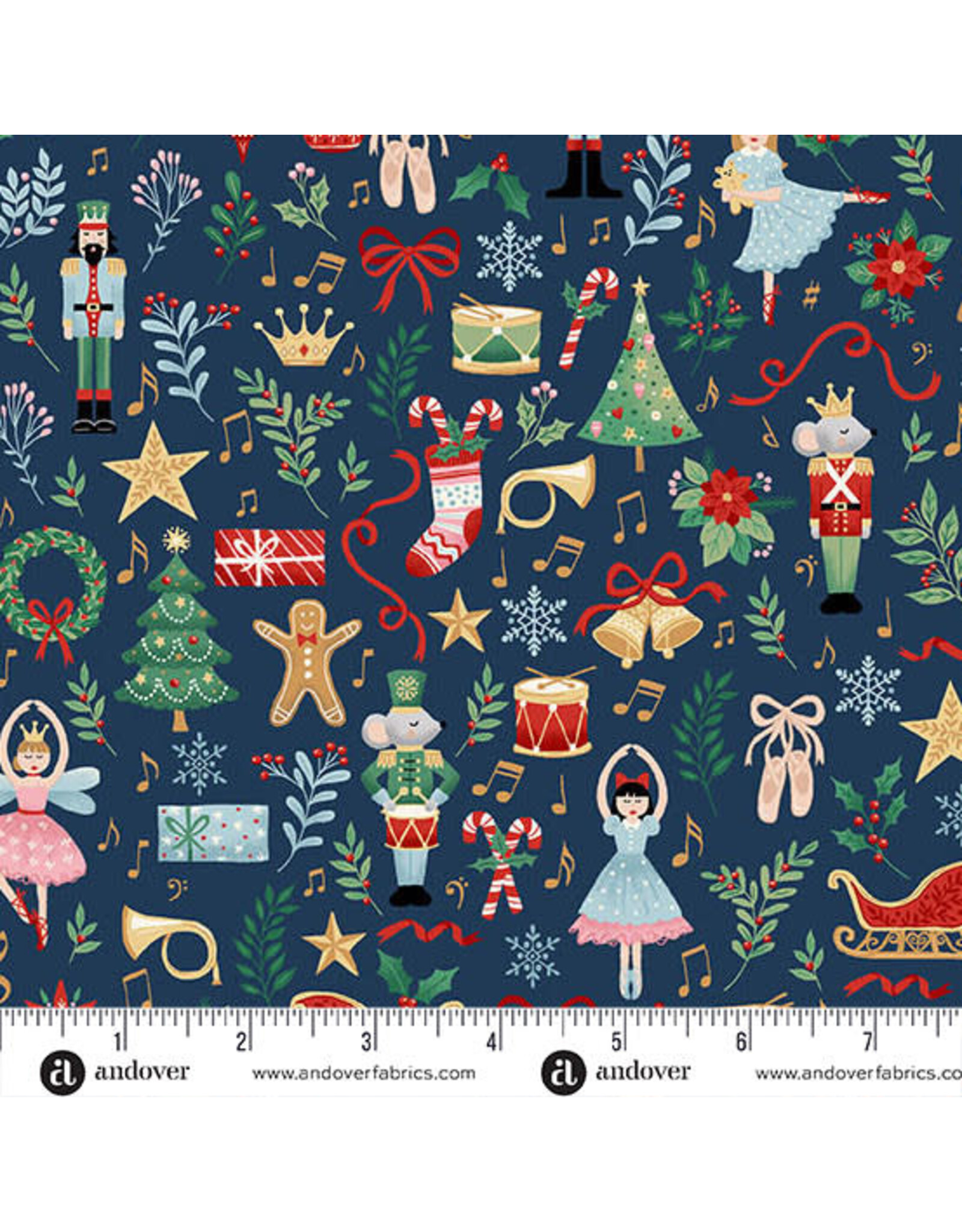 Makower UK The Nutcracker - Fairytale Blue
