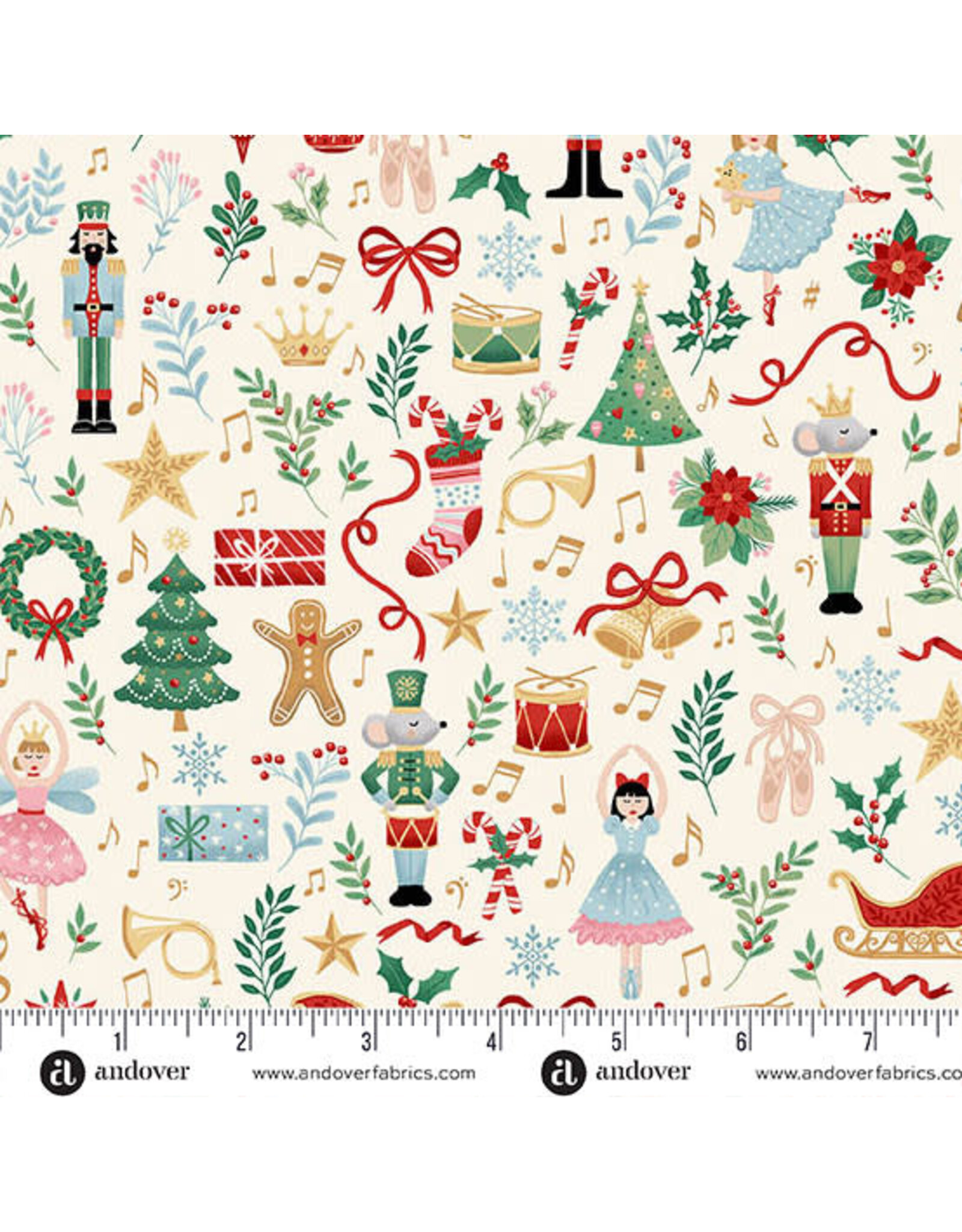 Makower UK The Nutcracker - Fairytale Cream