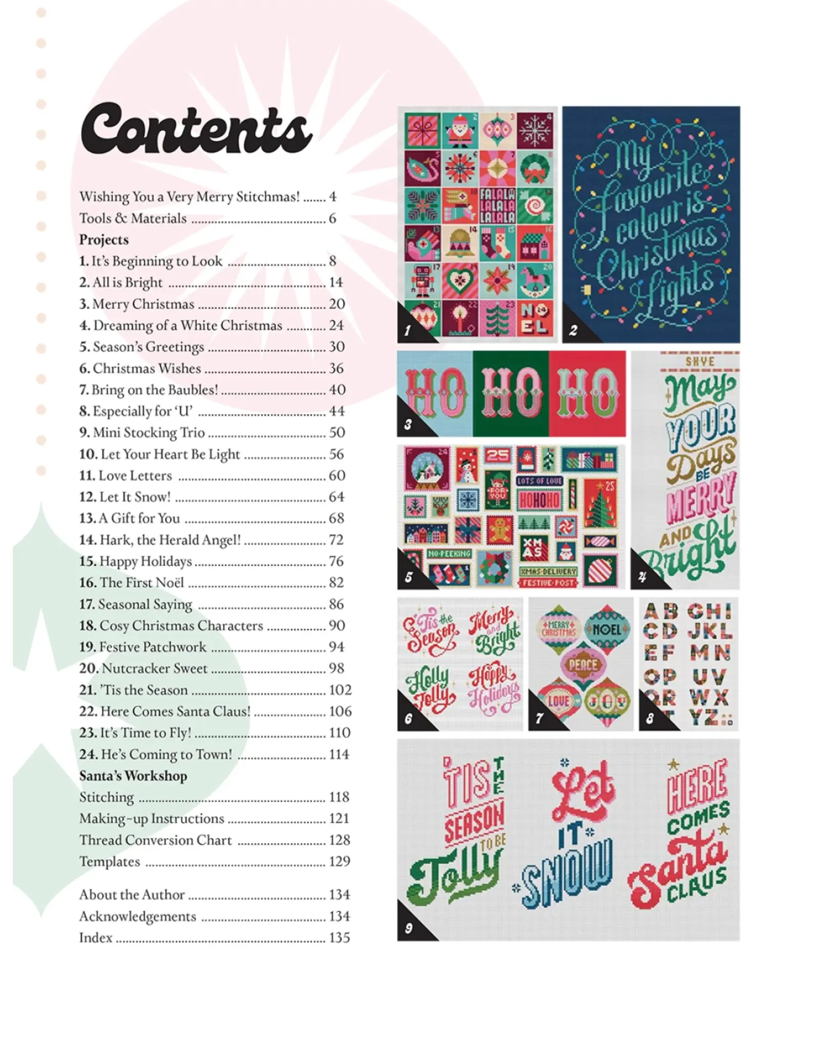 Diversen Emma Congdon - Merry Stitchmas - 24 cross-stitch patterns for Christmas