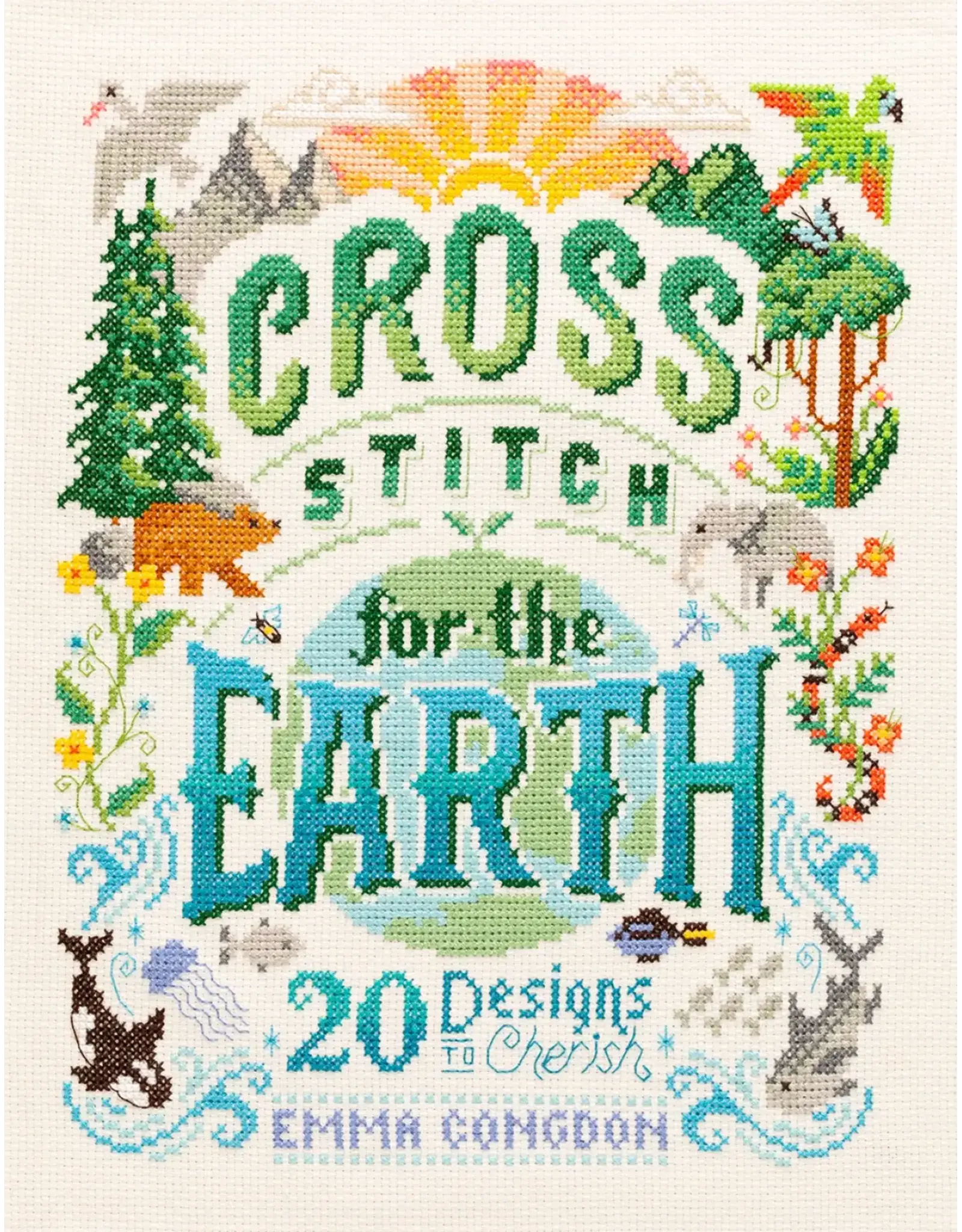 Diversen Emma Congdon - Cross Stitch for the Earth - 20 kruissteekpatronen