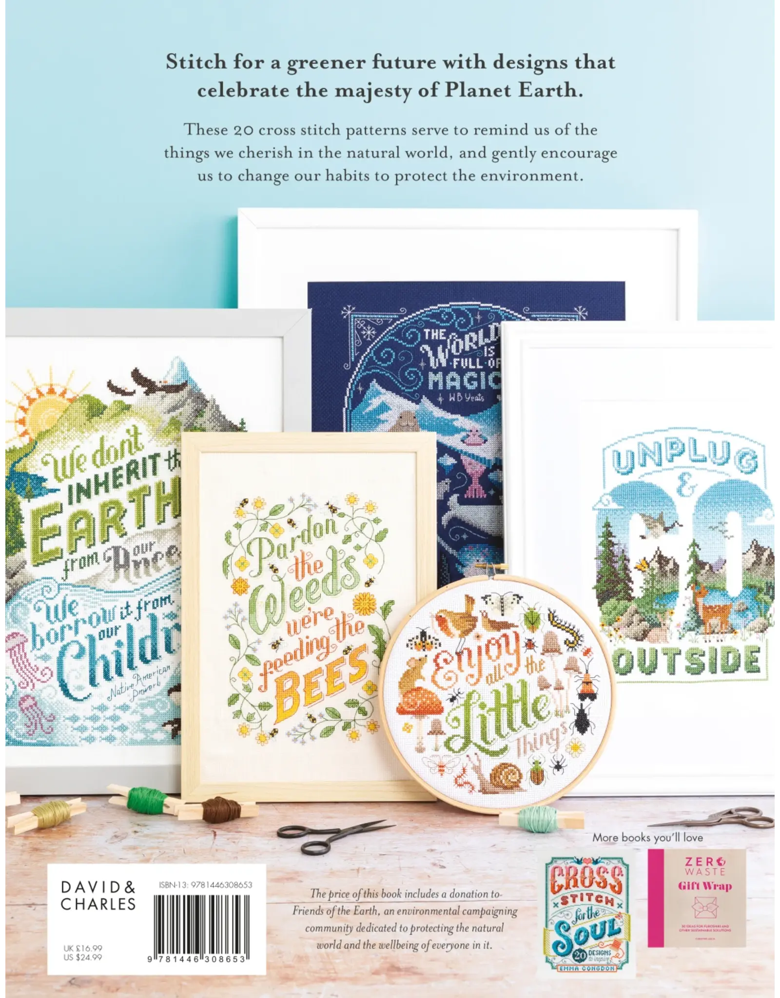 Diversen Emma Congdon - Cross Stitch for the Earth - 20 kruissteekpatronen