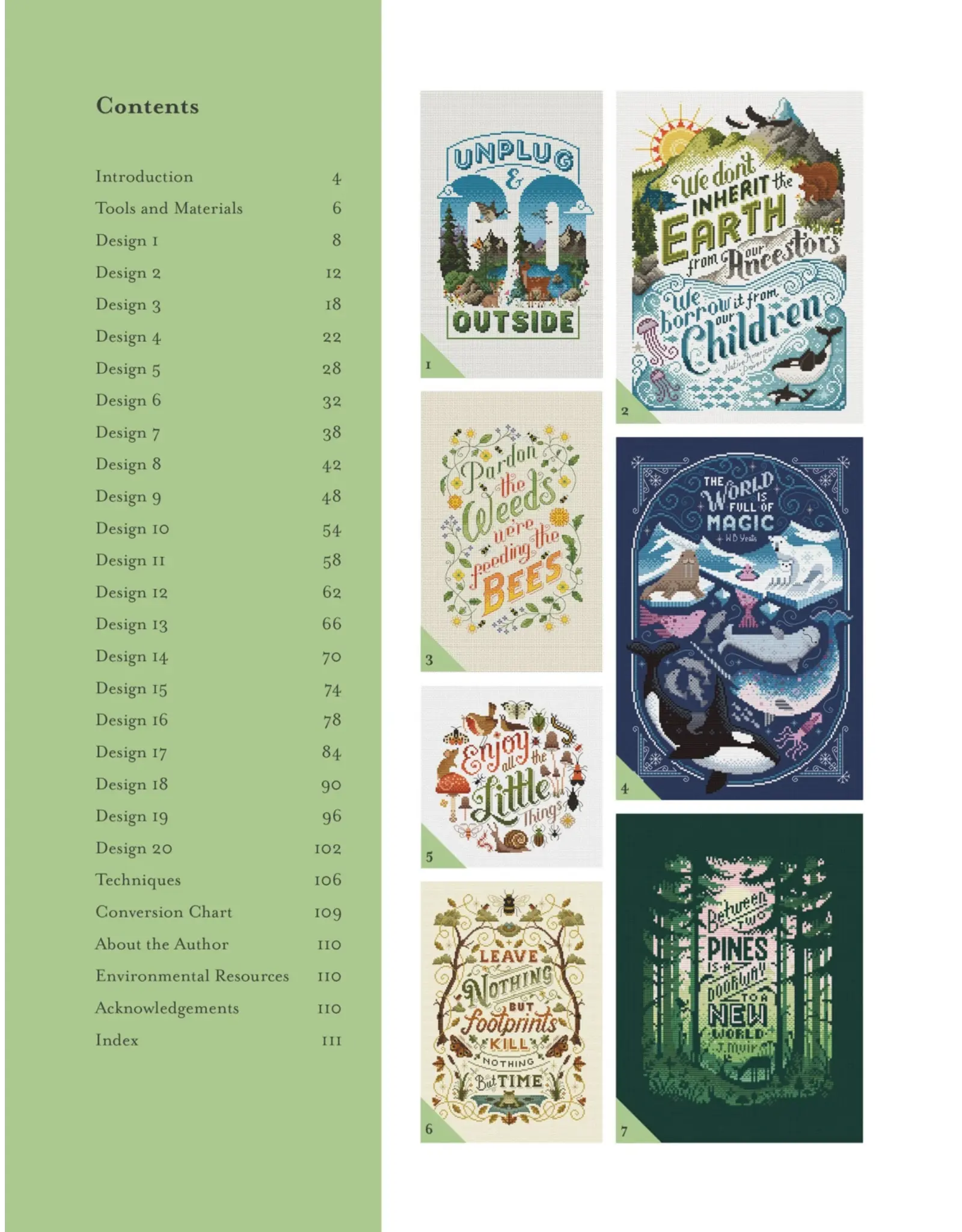 Diversen Emma Congdon - Cross Stitch for the Earth - 20 kruissteekpatronen