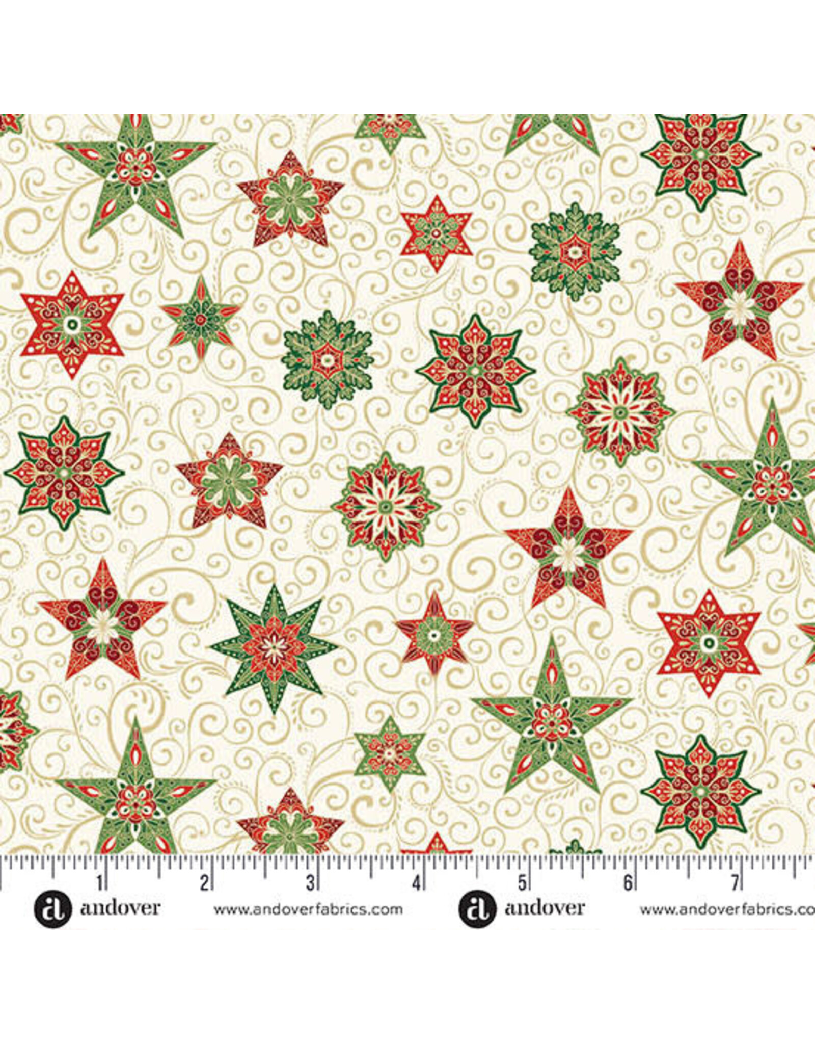 Makower UK Adorn - Star - Cream