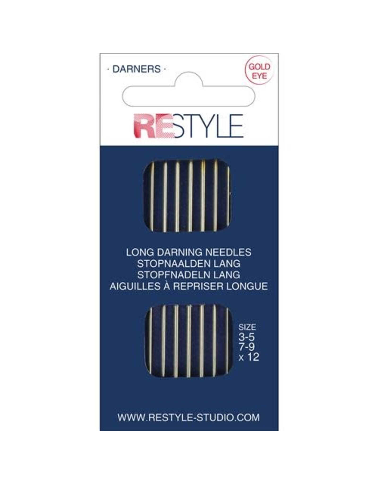 Restyle Restyle - Stopnaalden lang - assorti 3/9 - 12 stuks
