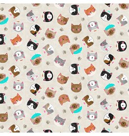 Wilmington Purrfect Partners - Cats Toss Cream coupon (± 74 x 110 cm)
