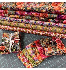 Hoffman Whimsical Flower Garden - Fat Quarter Pakket - Multi